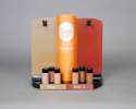 Counter Display; Gloss styrene; thermoformed base; chipboard header; labeled