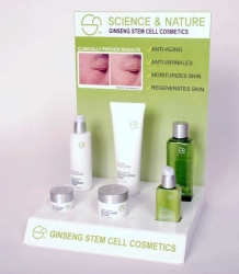 Counter Display; White Acrylic; CNC Routed; Digitally Printed Header; Solvent Bonded