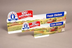 100% Natural Shelf Talkers; Styrene; Heat Bent